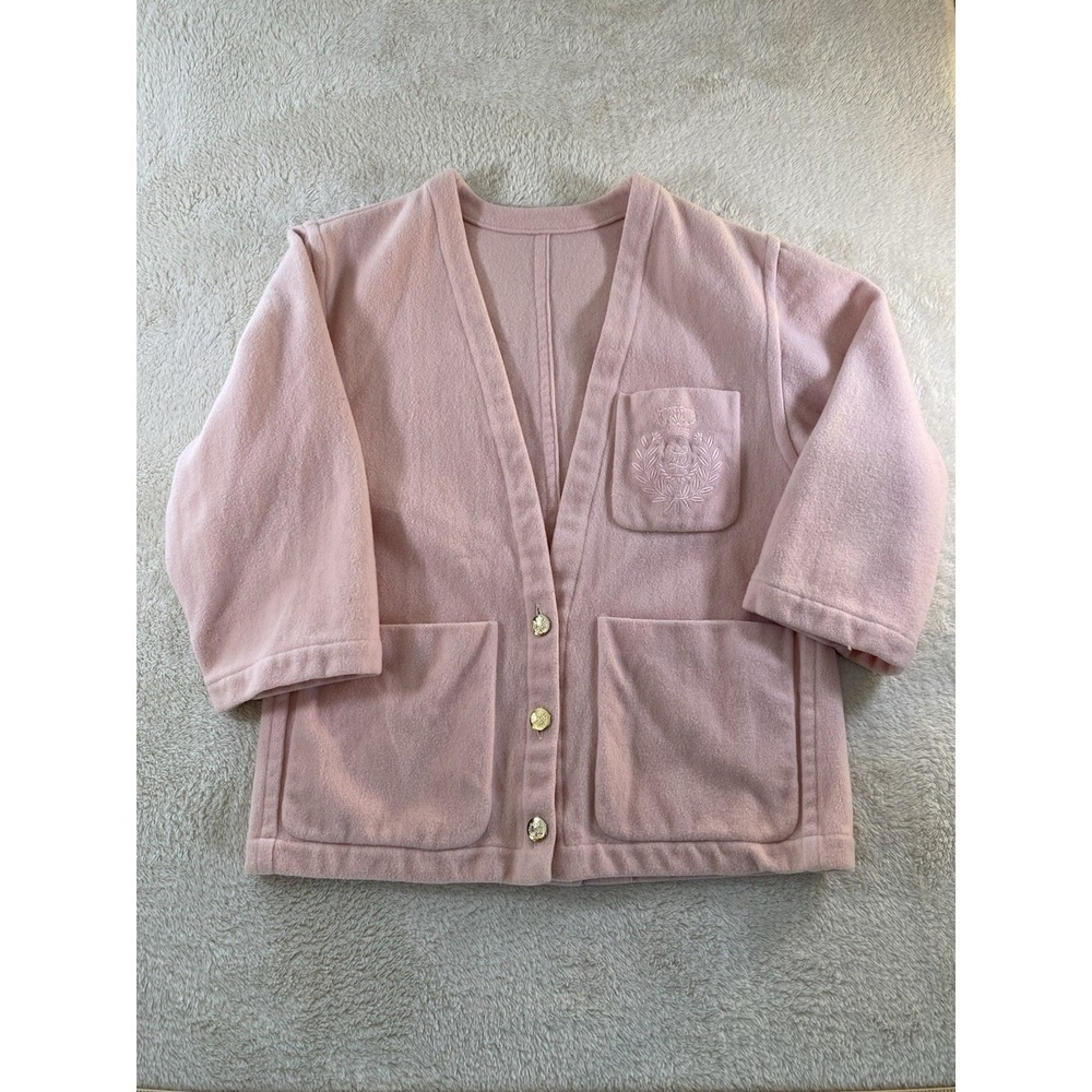 Wool Jacket/sacket Women's Pink Button Up Union USA Made‎